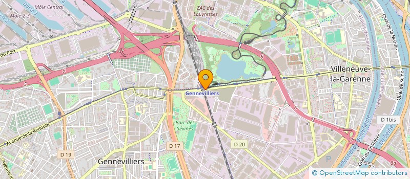 localisation de l'entreprise MONSIEUR KAMELL THAWEDI à GENNEVILLIERS
