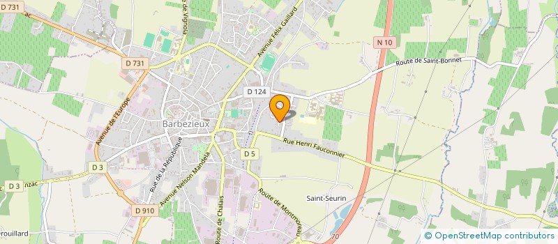 localisation de l'entreprise MONSIEUR KANGNI DEGBE  BARBEZIEUX-SAINT-HILAIRE