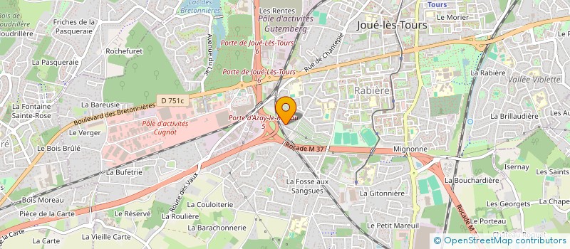 localisation de l'entreprise MONSIEUR KARIM BAHNES  JOUE-LES-TOURS