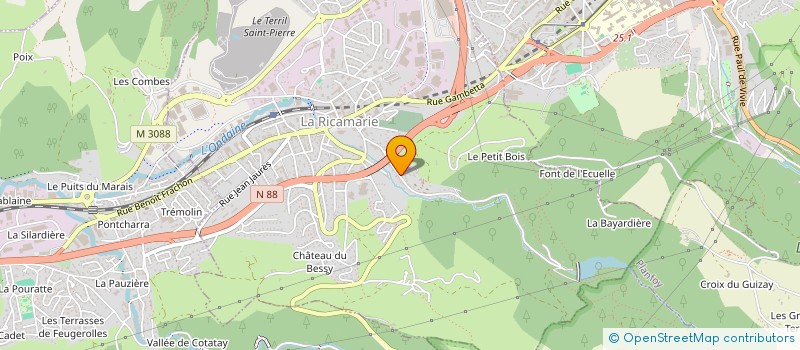 localisation de l'entreprise MONSIEUR KARIM BENZIOUCHE  LA RICAMARIE