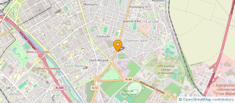 localisation de l'entreprise MONSIEUR KARIM BOUKHMIRA  REIMS