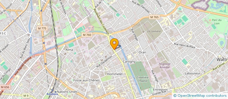 localisation de l'entreprise MONSIEUR KARIM BOUTEMEUR  ROUBAIX