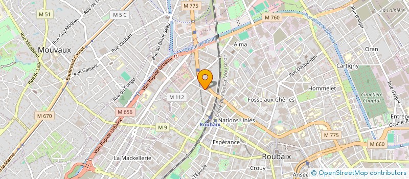 localisation de l'entreprise MONSIEUR KARIM CHOUDANI  ROUBAIX