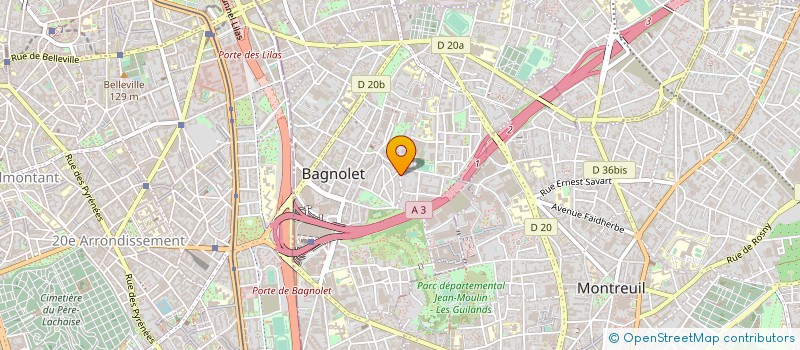 localisation de l'entreprise MONSIEUR KARIM DAHMANE à BAGNOLET