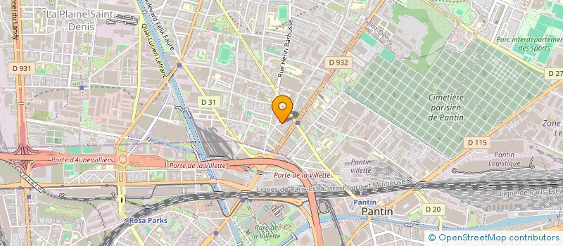 localisation de l'entreprise MONSIEUR KARIM JEAN GUINGAND  AUBERVILLIERS