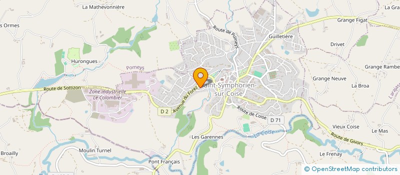 localisation de l'entreprise MONSIEUR KARIM KOMBAS à SAINT-SYMPHORIEN-SUR-COISE