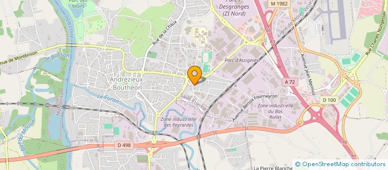 localisation de l'entreprise MONSIEUR KARIM MEBARKIA  ANDREZIEUX-BOUTHEON