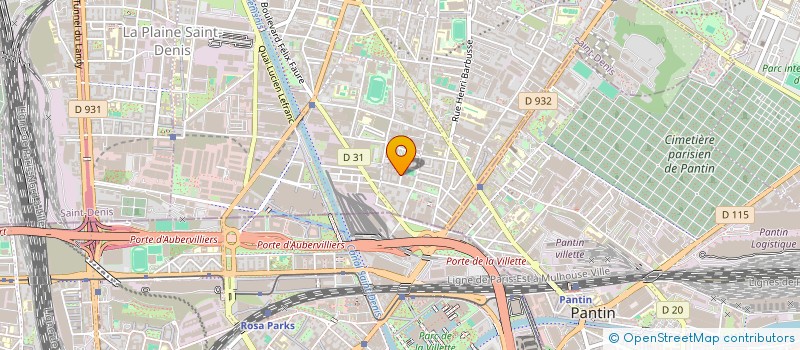localisation de l'entreprise MONSIEUR KARIM MRAHRAH à AUBERVILLIERS