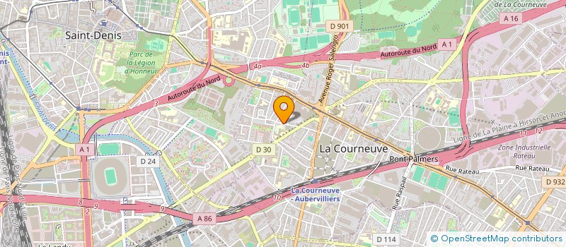 localisation de l'entreprise MONSIEUR KARIM OUADI à LA COURNEUVE