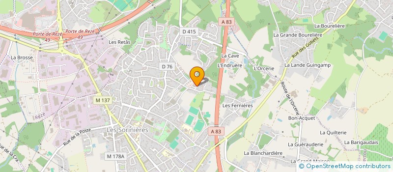 localisation de l'entreprise MONSIEUR KARIM ZOUAOUI  LES SORINIERES