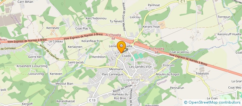 localisation de l'entreprise MONSIEUR KARL GOASDUFF  LOPERHET