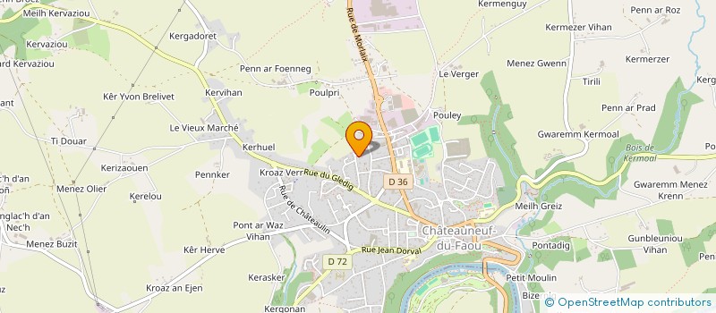 localisation de l'entreprise MONSIEUR KARL HOFFMANN à CHATEAUNEUF-DU-FAOU