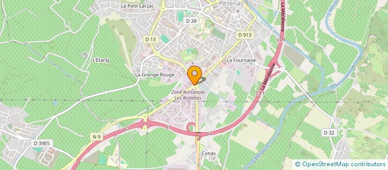 localisation de l'entreprise MONSIEUR KARL JENVRAIN à PEZENAS