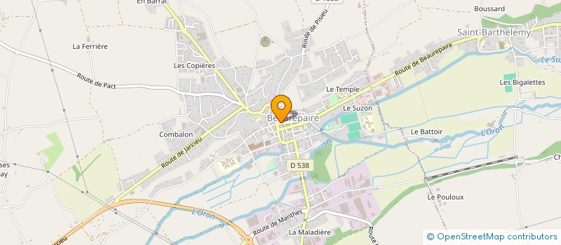 localisation de l'entreprise MONSIEUR KASSIF UZUN  BEAUREPAIRE