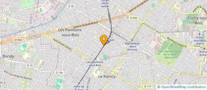 localisation de l'entreprise MONSIEUR KAUAN PACHECO DA SILVA  LES PAVILLONS-SOUS-BOIS