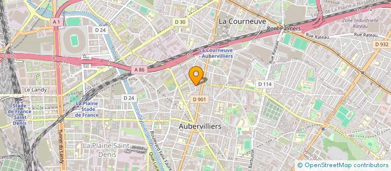 localisation de l'entreprise MONSIEUR KELVIN BELLO  AUBERVILLIERS