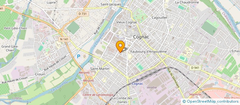 localisation de l'entreprise MONSIEUR KELYAN GRELLETY--TAILLIEU à COGNAC