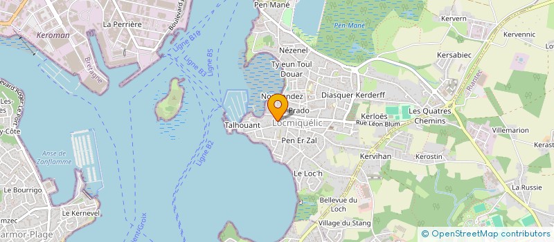 localisation de l'entreprise MONSIEUR KENAN VANNIER  LOCMIQUELIC