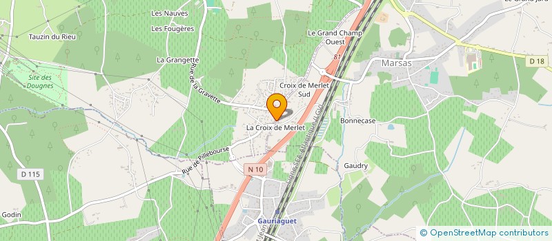 localisation de l'entreprise MONSIEUR KENNY BONNEAU  CUBNEZAIS