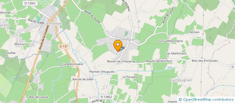 localisation de l'entreprise MONSIEUR KENNY GILLET  CARTELEGUE