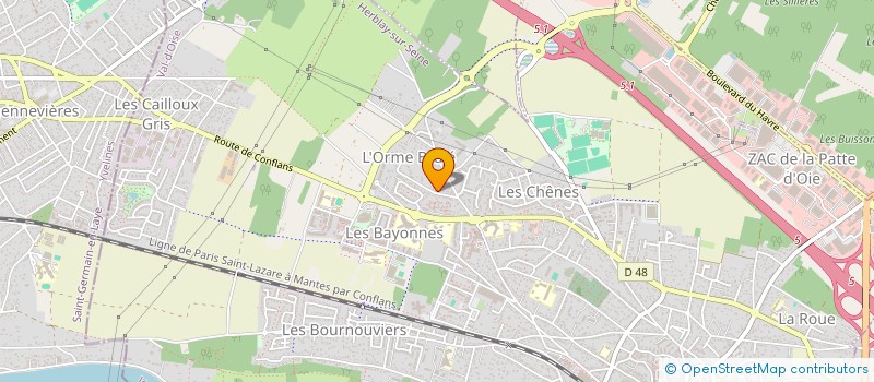 localisation de l'entreprise MONSIEUR KENZO BOULANGER  HERBLAY-SUR-SEINE