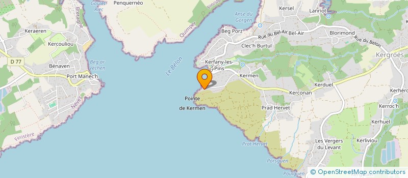 localisation de l'entreprise MONSIEUR KERGANN LE CORNEC  MOELAN-SUR-MER