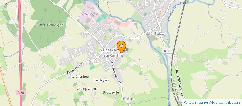 localisation de l'entreprise MONSIEUR KERIAN GUINET  SAINTE-JAMME-SUR-SARTHE