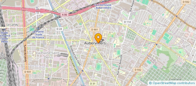 localisation de l'entreprise MONSIEUR KERLIN KALAMBAY MBOMBO  AUBERVILLIERS