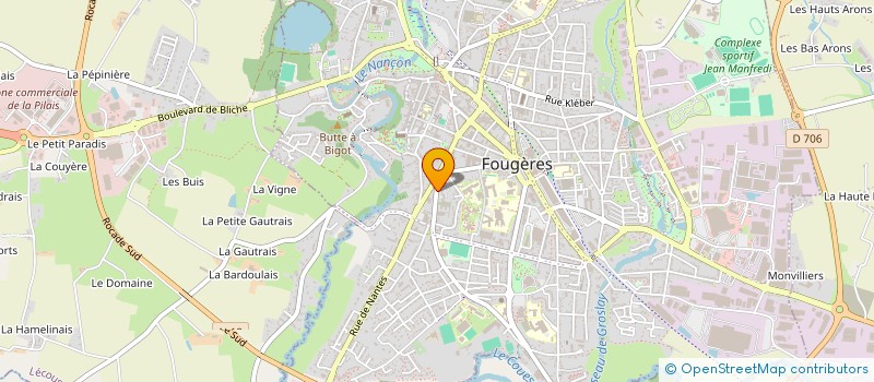 localisation de l'entreprise MONSIEUR KERVAEL CHEVALIER  FOUGERES