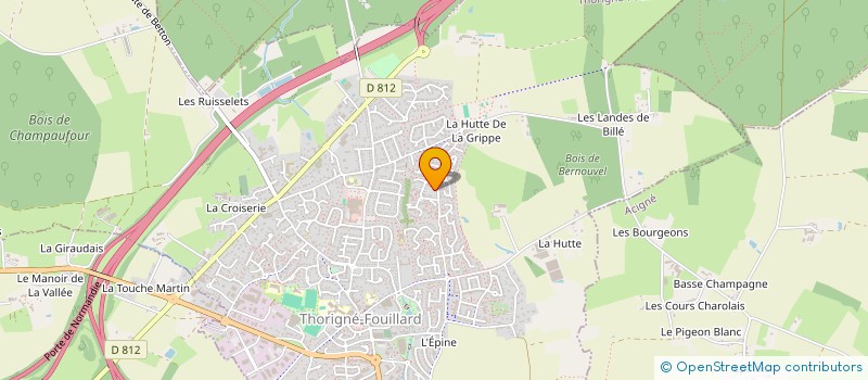 localisation de l'entreprise MONSIEUR KERYANN BERTOUX  THORIGNE-FOUILLARD