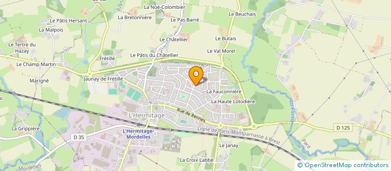 localisation de l'entreprise MONSIEUR KEVEN BERTRAND  L'HERMITAGE