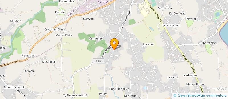 localisation de l'entreprise MONSIEUR KEVIN AUBIN  FOUESNANT