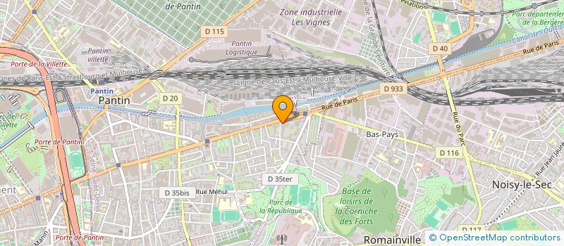 localisation de l'entreprise MONSIEUR KEVIN BANCHON  PANTIN