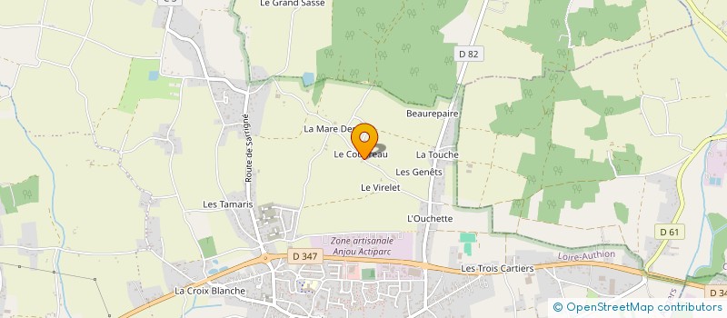 localisation de l'entreprise MONSIEUR KEVIN BARLOUIS  LOIRE-AUTHION