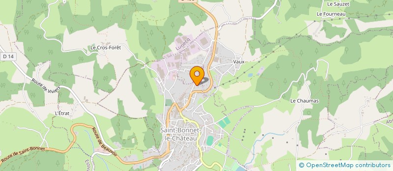 localisation de l'entreprise MONSIEUR KEVIN BAROUX  SAINT-BONNET-LE-CHATEAU