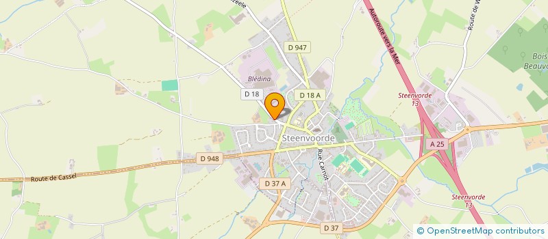 localisation de l'entreprise MONSIEUR KEVIN BARTE  STEENVOORDE