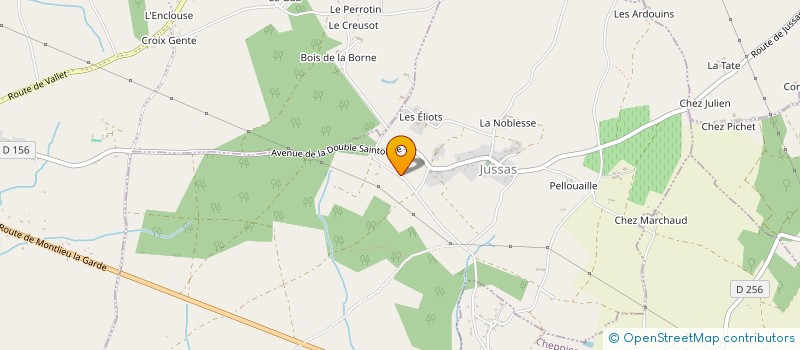 localisation de l'entreprise MONSIEUR KEVIN BAUDOIN  JUSSAS