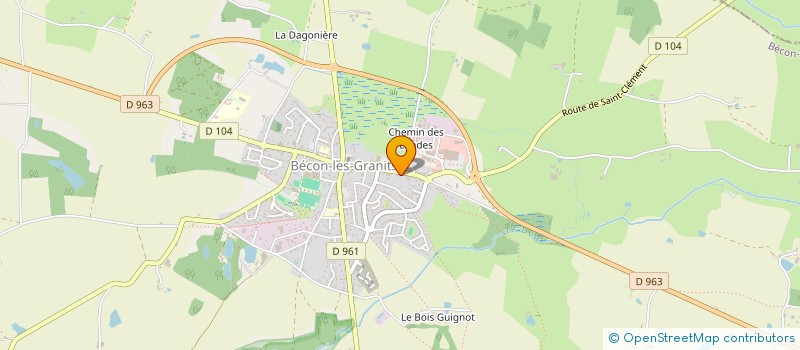 localisation de l'entreprise MONSIEUR KEVIN BENHACHAD  BECON-LES-GRANITS