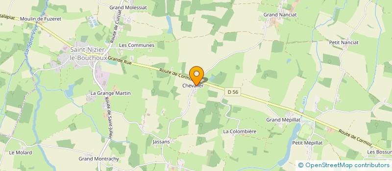 localisation de l'entreprise MONSIEUR KEVIN BENONNIER  SAINT-NIZIER-LE-BOUCHOUX