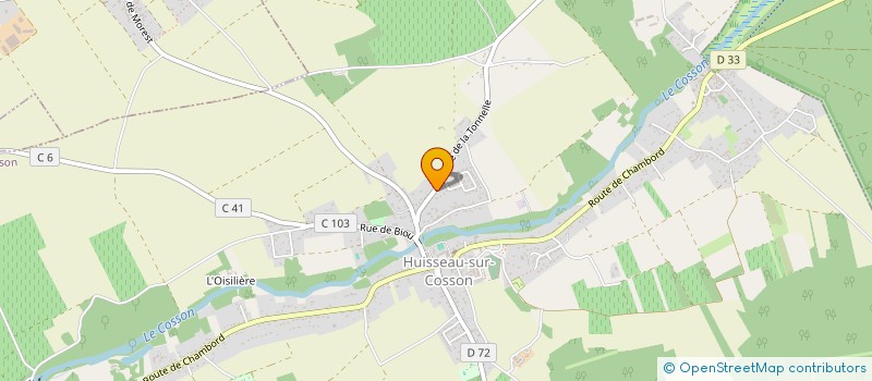 localisation de l'entreprise MONSIEUR KEVIN BERNIER  HUISSEAU-SUR-COSSON