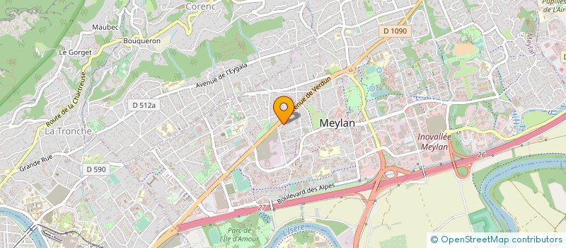 localisation de l'entreprise MONSIEUR KEVIN BERTAGNA à MEYLAN