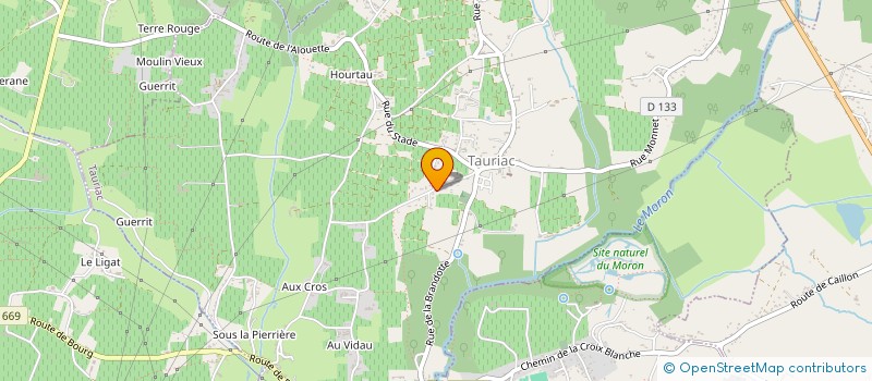 localisation de l'entreprise MONSIEUR KEVIN BERTEAU  TAURIAC