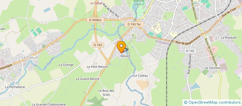 localisation de l'entreprise MONSIEUR KEVIN BEVIN  LE TALLUD