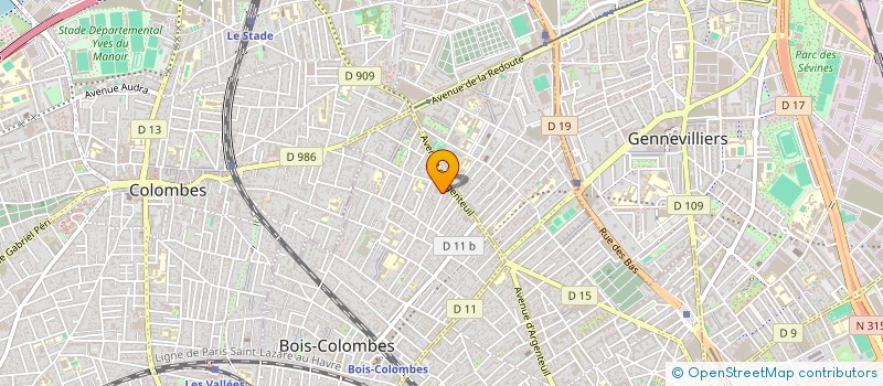 localisation de l'entreprise MONSIEUR KEVIN BIZ à BOIS-COLOMBES