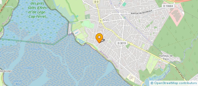 localisation de l'entreprise MONSIEUR KEVIN BLAREAU  ARES