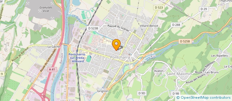 localisation de l'entreprise MONSIEUR KEVIN BLAVIER  PONTCHARRA