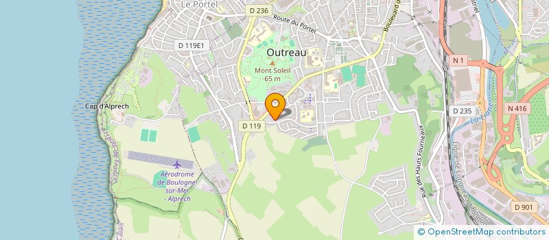 localisation de l'entreprise MONSIEUR KEVIN BLED  OUTREAU