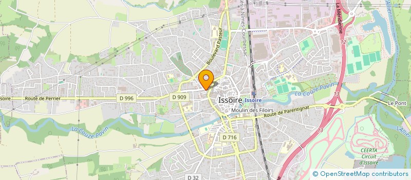 localisation de l'entreprise MONSIEUR KEVIN BONNET FLEURY  ISSOIRE