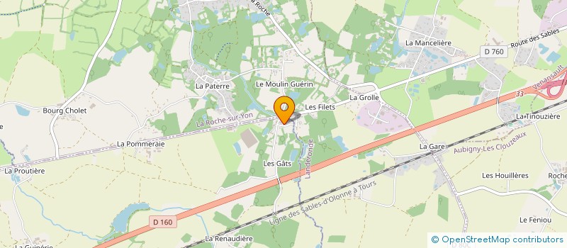 localisation de l'entreprise MONSIEUR KEVIN BORD  SAINTE-FLAIVE-DES-LOUPS