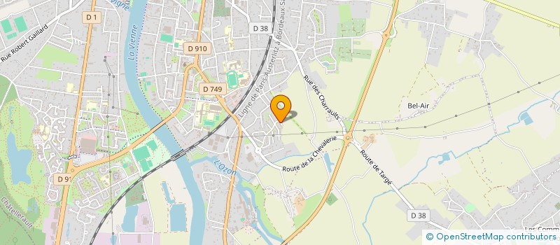 localisation de l'entreprise MONSIEUR KEVIN BOURDEAU  CHATELLERAULT